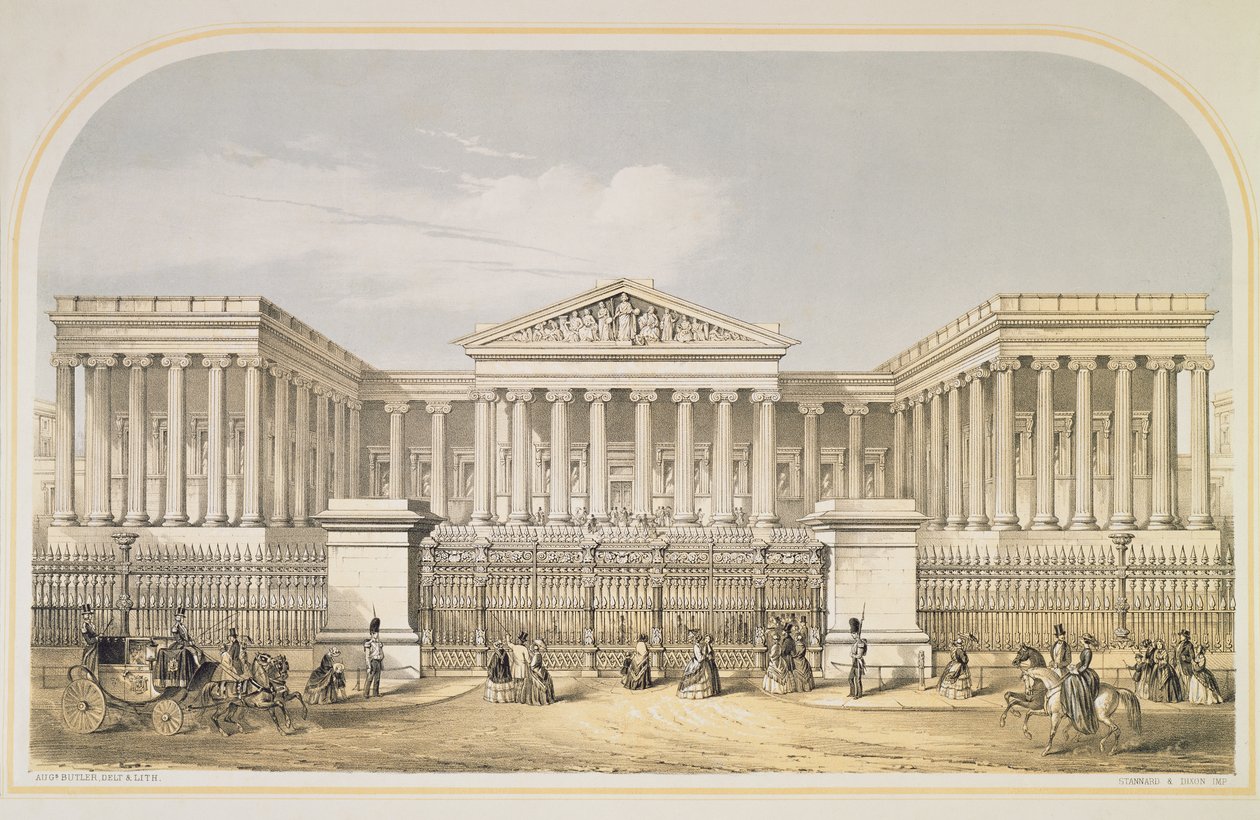 A British Museum, 1853 (színezett litho) alkotó: Augustus Butler