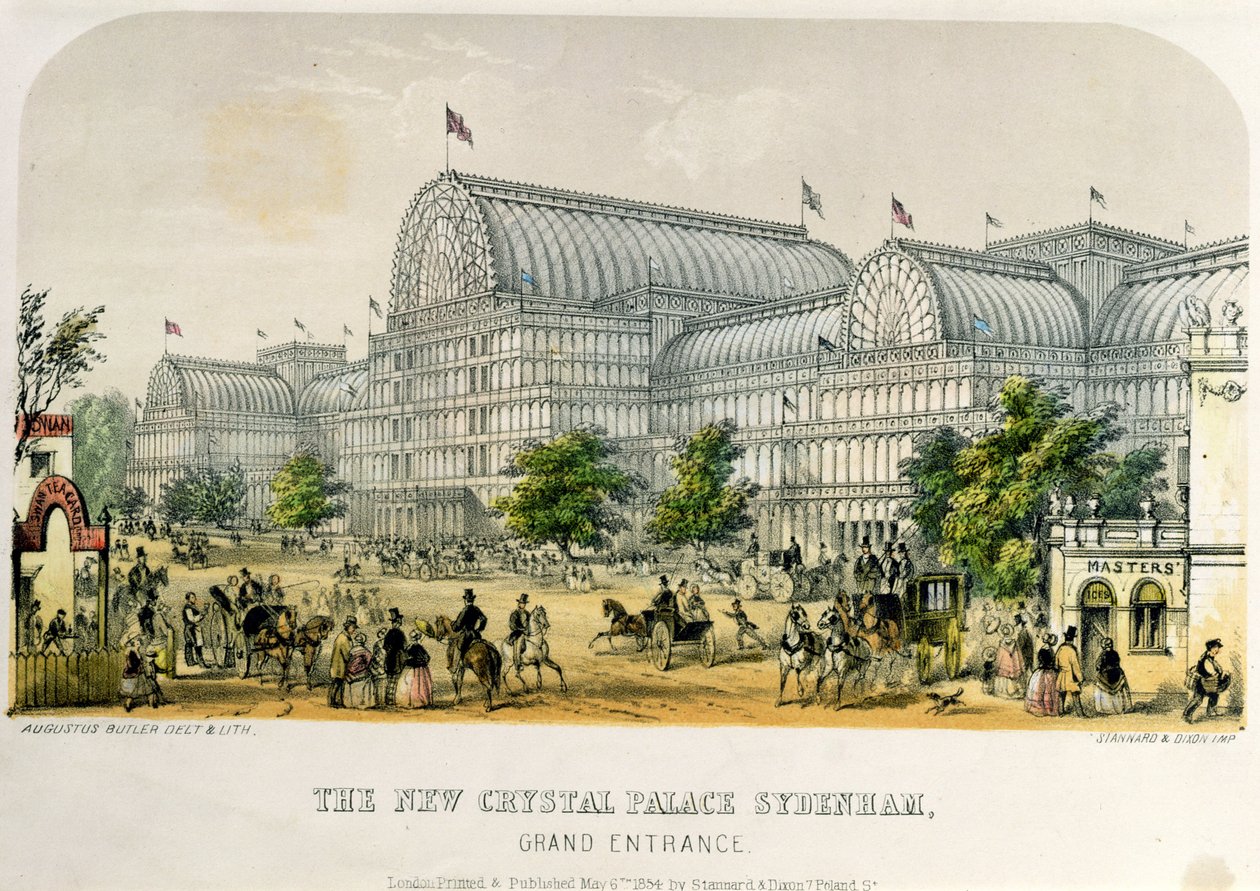 The New Crystal Palace Sydenham, Grand Entrance, pub. 1854 alkotó: Augustus Butler