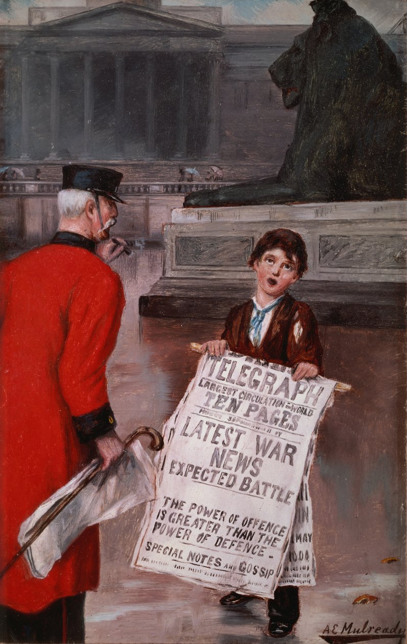 War News, 1900 körül alkotó: Augustus Edward Mulready
