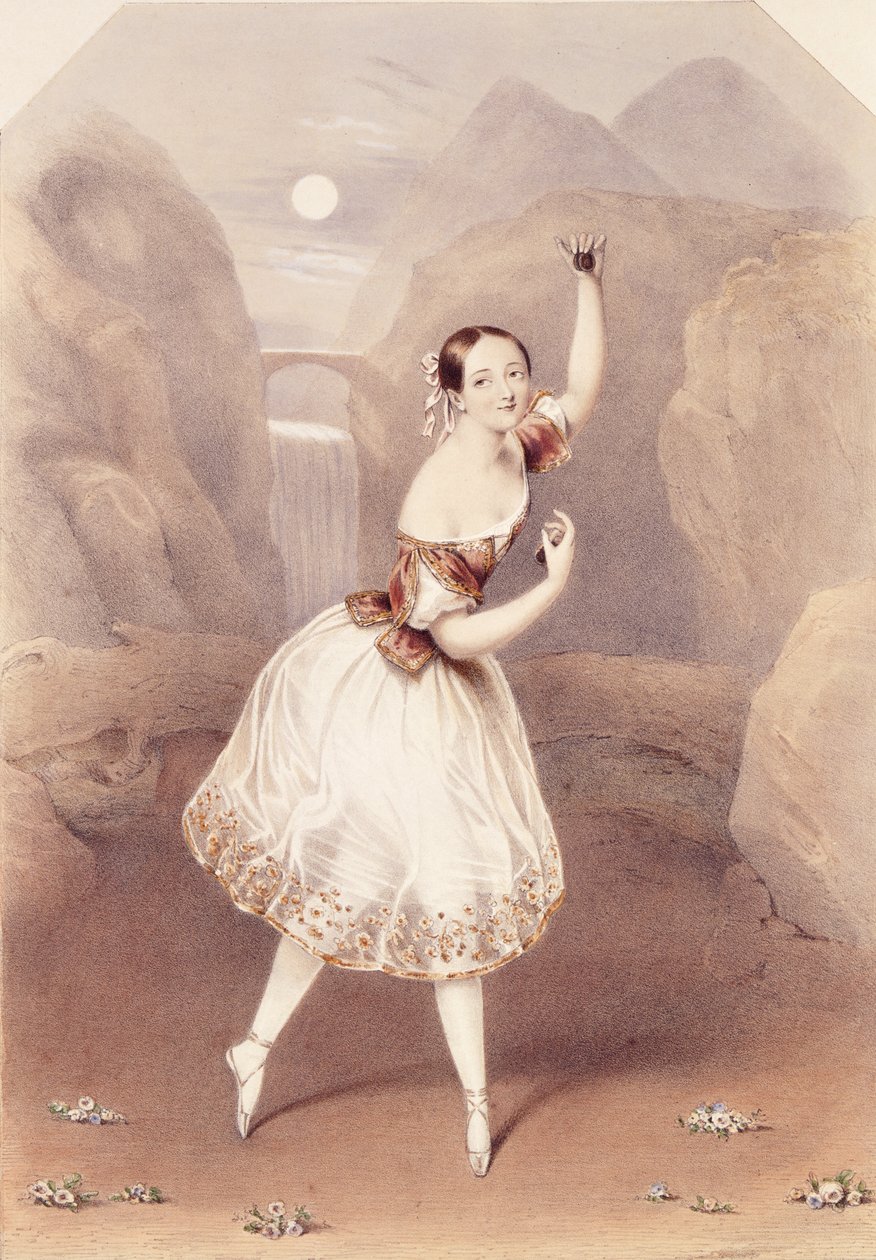 Marie Taglioni (1804-84) mint Lauretta a „La Gitana” című filmben, 1839 körül alkotó: Augustus Jules Bouvier