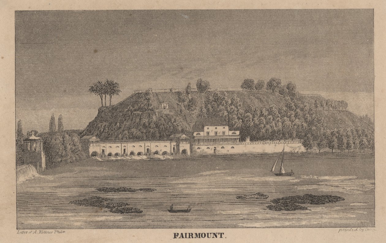 Fairmount, 1848 körül alkotó: Augustus Kollner