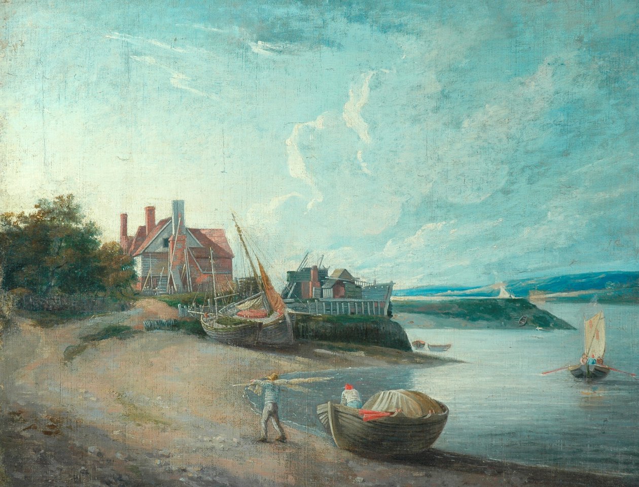 Folyói jelenet csónakokkal, 1815 alkotó: Augustus Wall Callcott
