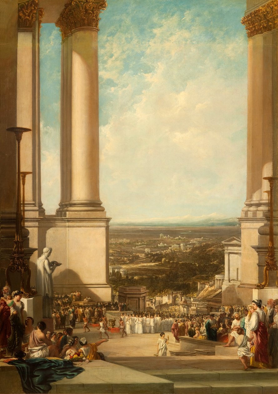 Aesculapius temploma, 1837 alkotó: Augustus Wall Callcott