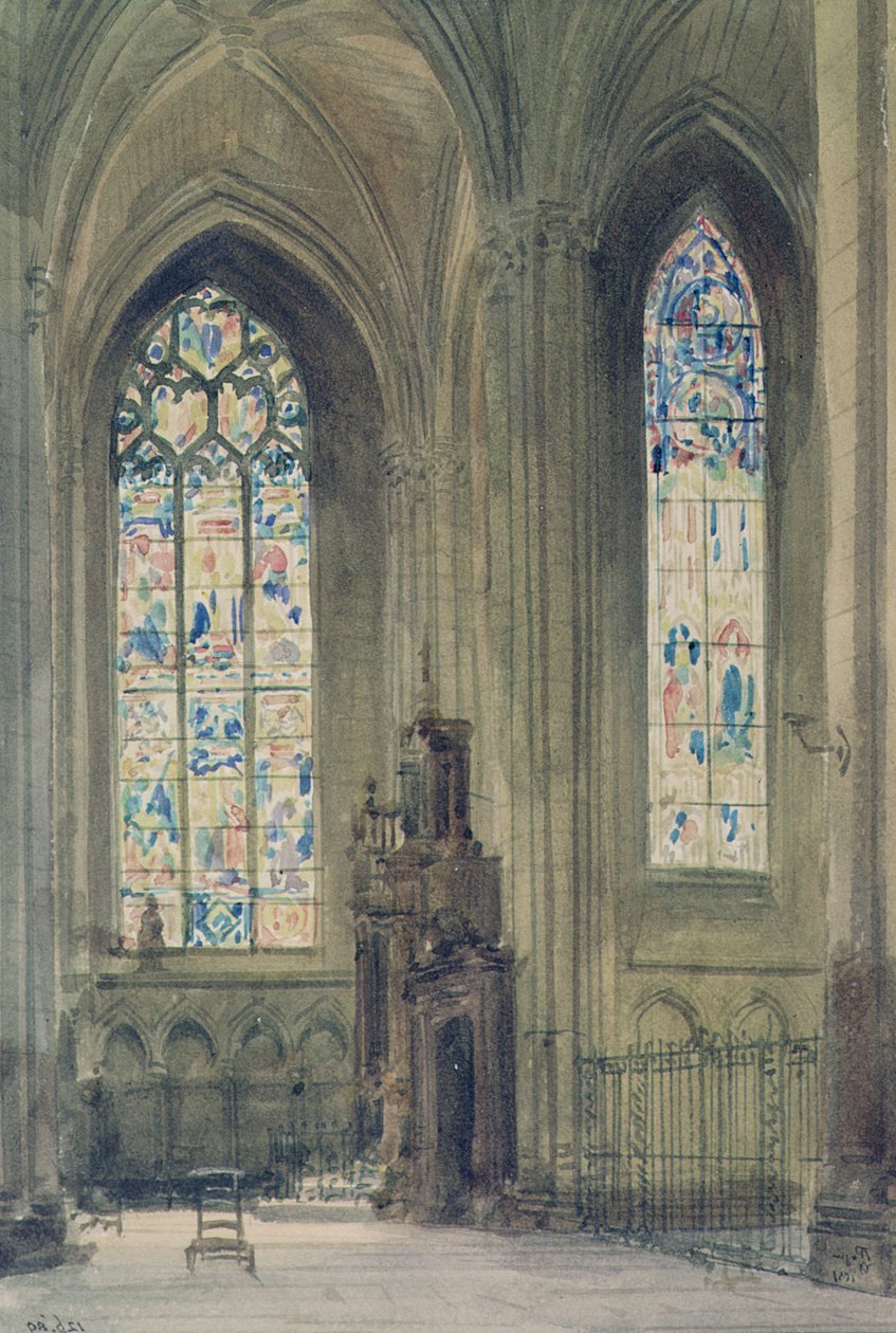 Kápolna a déli kereszthajóban, roueni katedrális, 19. század alkotó: Augustus Welby Northmore Pugin