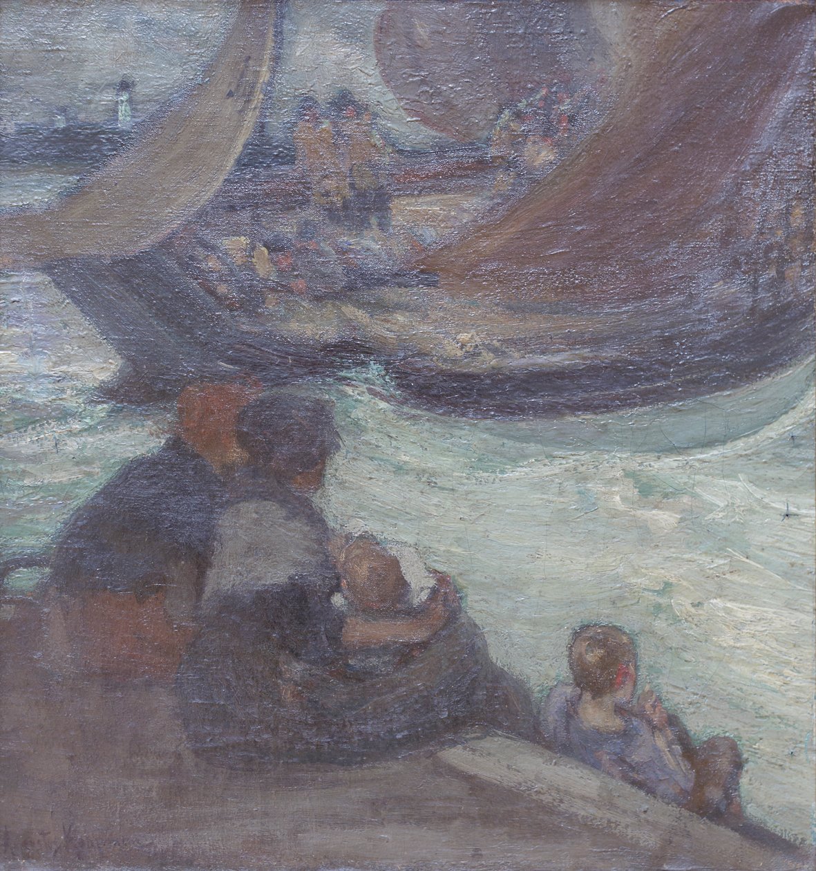 Indulás halászatra, Augustus Koopman (olaj, vászon) alkotó: Augustus B. Koopman