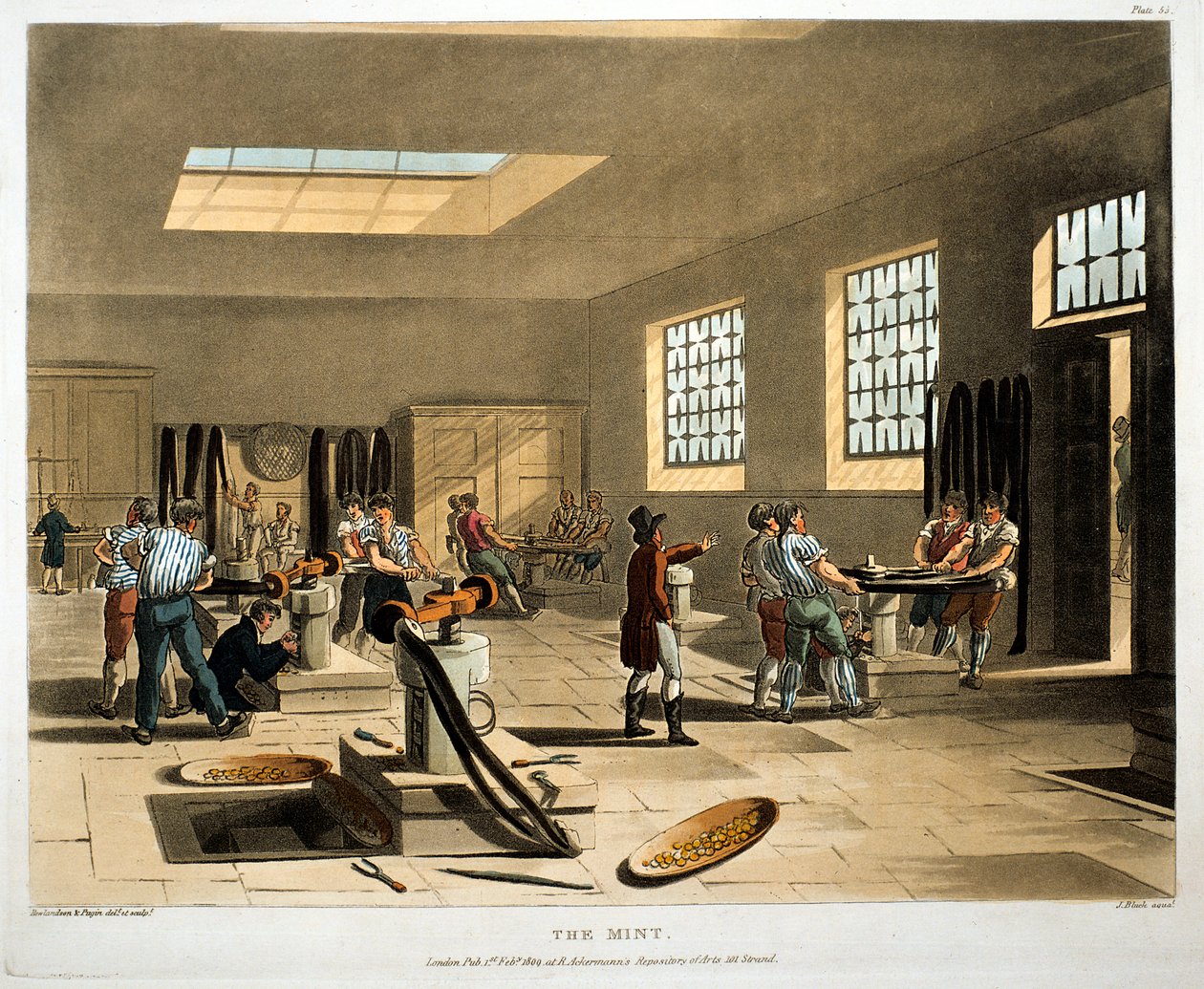 The Mint, London, 1808-1811 alkotó: Augustus Charles Pugin, Thomas Rowlandson
