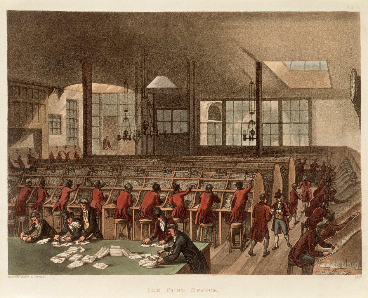 Posta, c1808 alkotó: Augustus Charles Pugin, Thomas Rowlandson