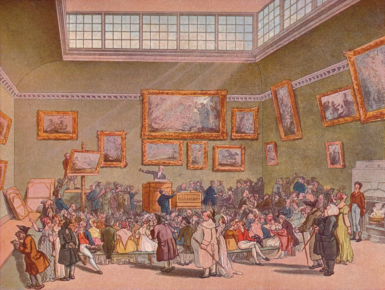 Christies aukciós termek, 1790, 1901 alkotó: Augustus Charles Pugin