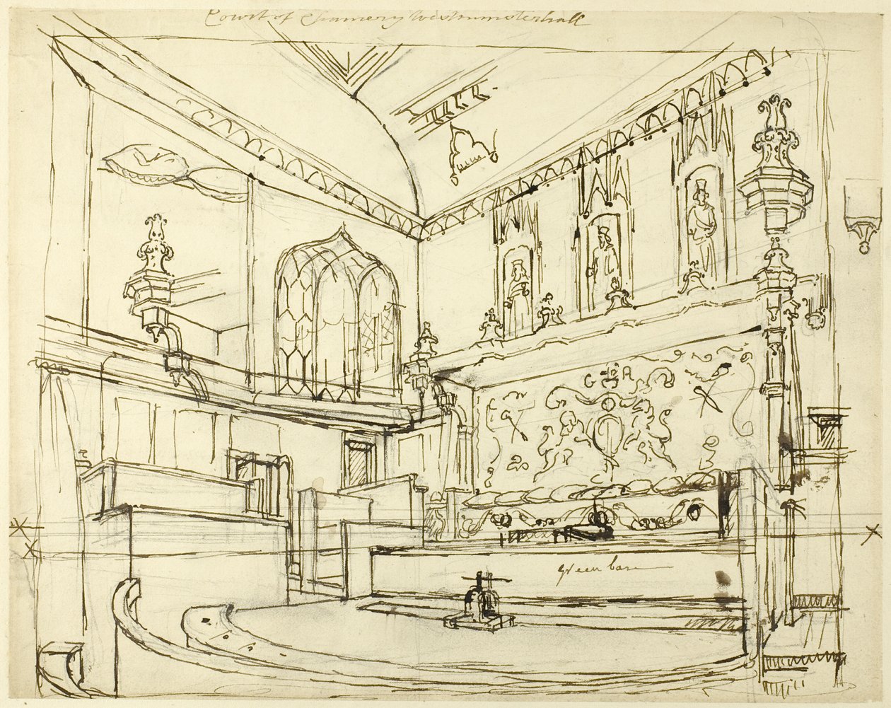 Court of Chancery, Westminster Hall alkotó: Augustus Charles Pugin