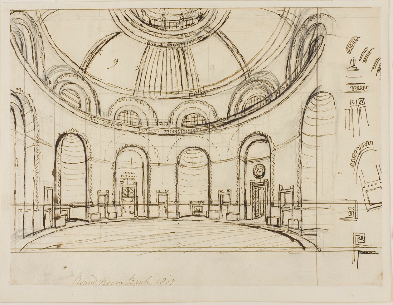 Kerek szoba bank alkotó: Augustus Charles Pugin