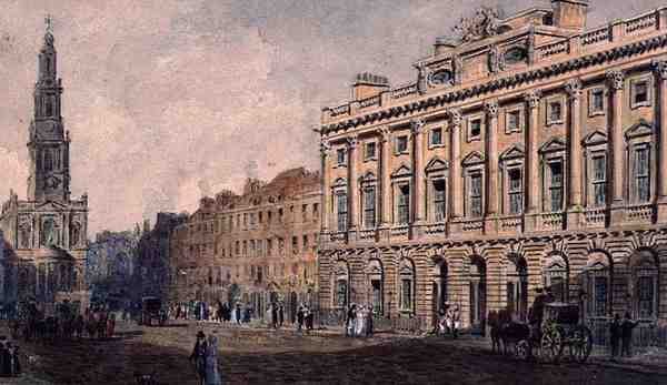 Somerset House (akvarell, papír) alkotó: Augustus Charles Pugin