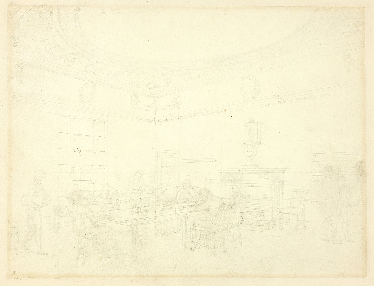 Tanulmány a Board of Trade számára, a Microcosm of Londontól alkotó: Augustus Charles Pugin