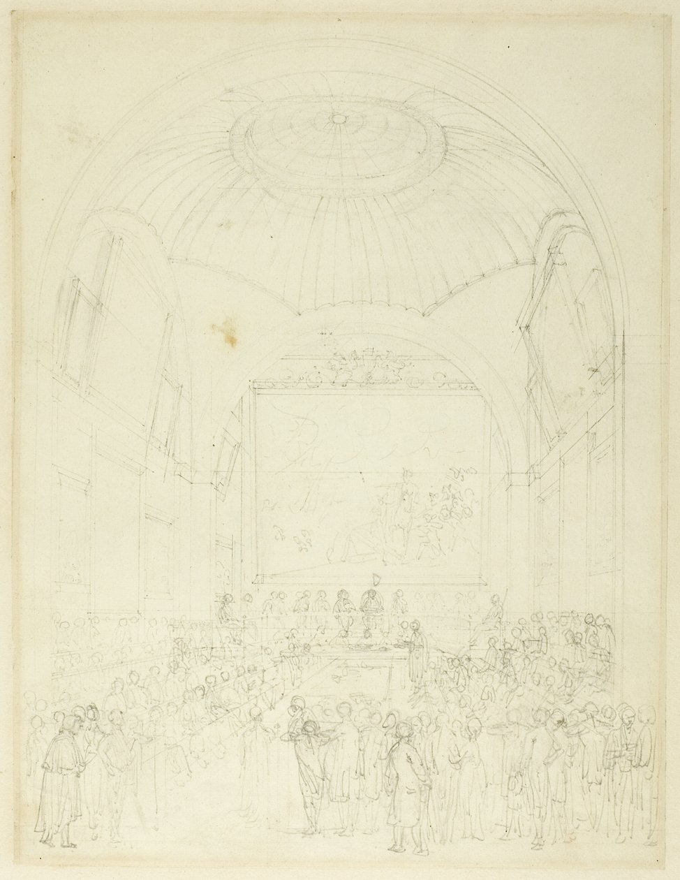 Tanulmány a Common Council Chamber, Guild Hall, London mikrokozmoszából alkotó: Augustus Charles Pugin