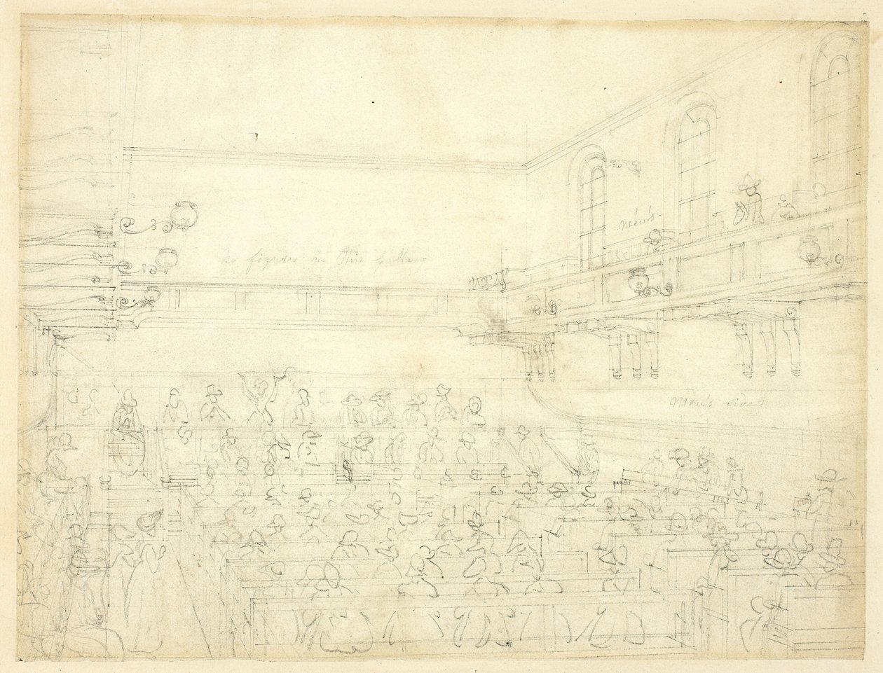 Tanulmány a kvékerek találkozójához, a londoni mikrokozmoszból alkotó: Augustus Charles Pugin