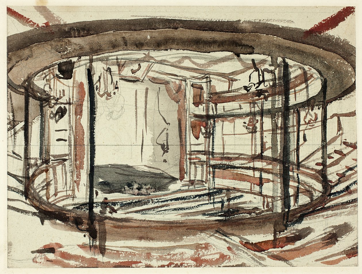 Tanulmány a Sadlers Wells Színház számára alkotó: Augustus Charles Pugin