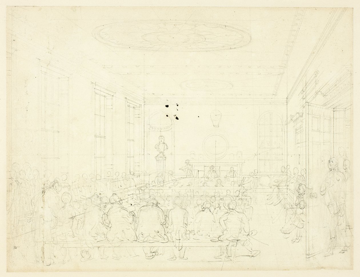 Study for Society for the Incouragement of Agriculture, a Microcosm of London alkotó: Augustus Charles Pugin