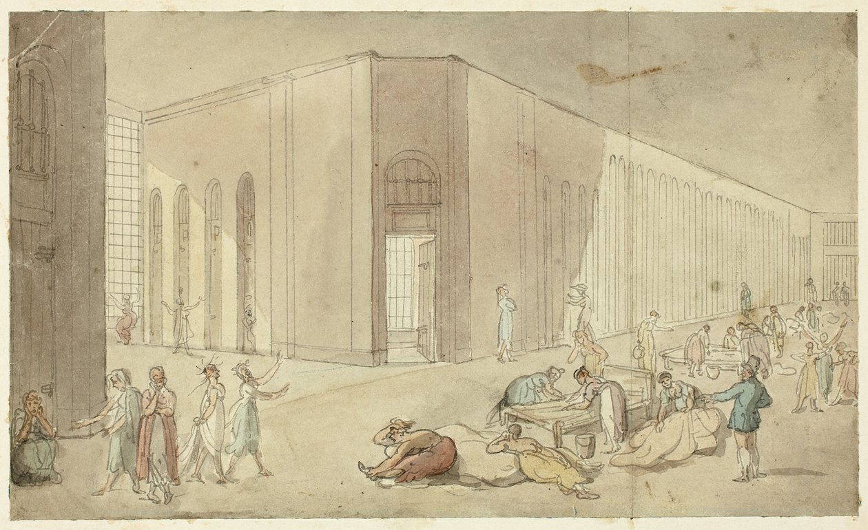 Tanulmány a Szent Lukács Kórház számára, a londoni mikrokozmoszból alkotó: Augustus Charles Pugin