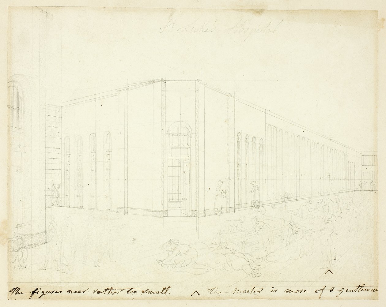 Tanulmány a Szent Lukács Kórház számára, a londoni mikrokozmoszból alkotó: Augustus Charles Pugin