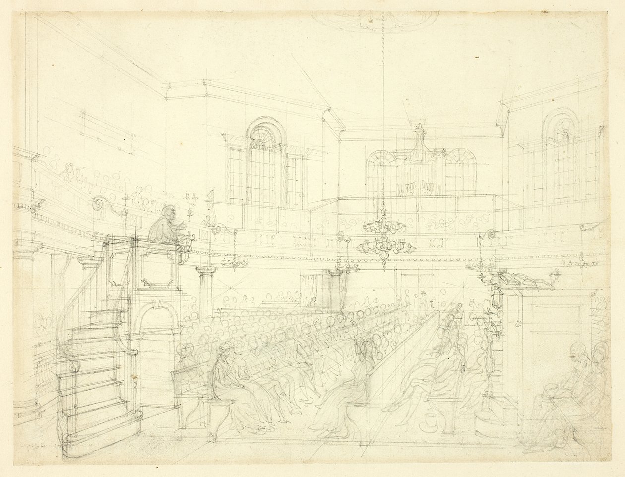 Tanulmány a Magdalen-kápolnához, London mikrokozmoszából alkotó: Augustus Charles Pugin