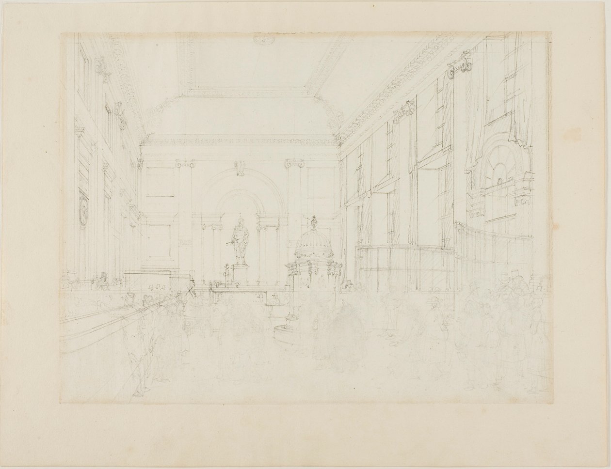 Tanulmány a Nagyterem számára, Bank of England alkotó: Augustus Charles Pugin