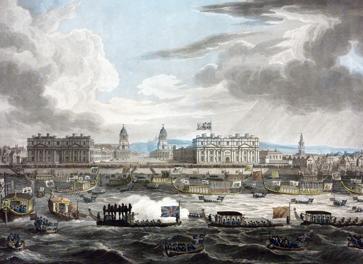 A néhai Lord Horatio Nelson vikomt (1758-1805) gyászmenete alkotó: Augustus Charles Pugin