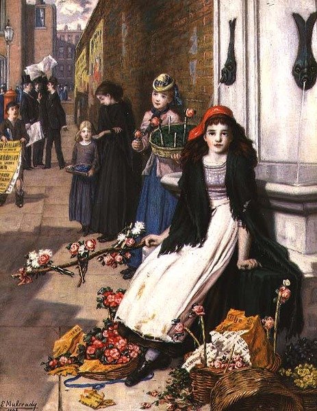 Egy londoni utca sarkán alkotó: Augustus Edward Mulready