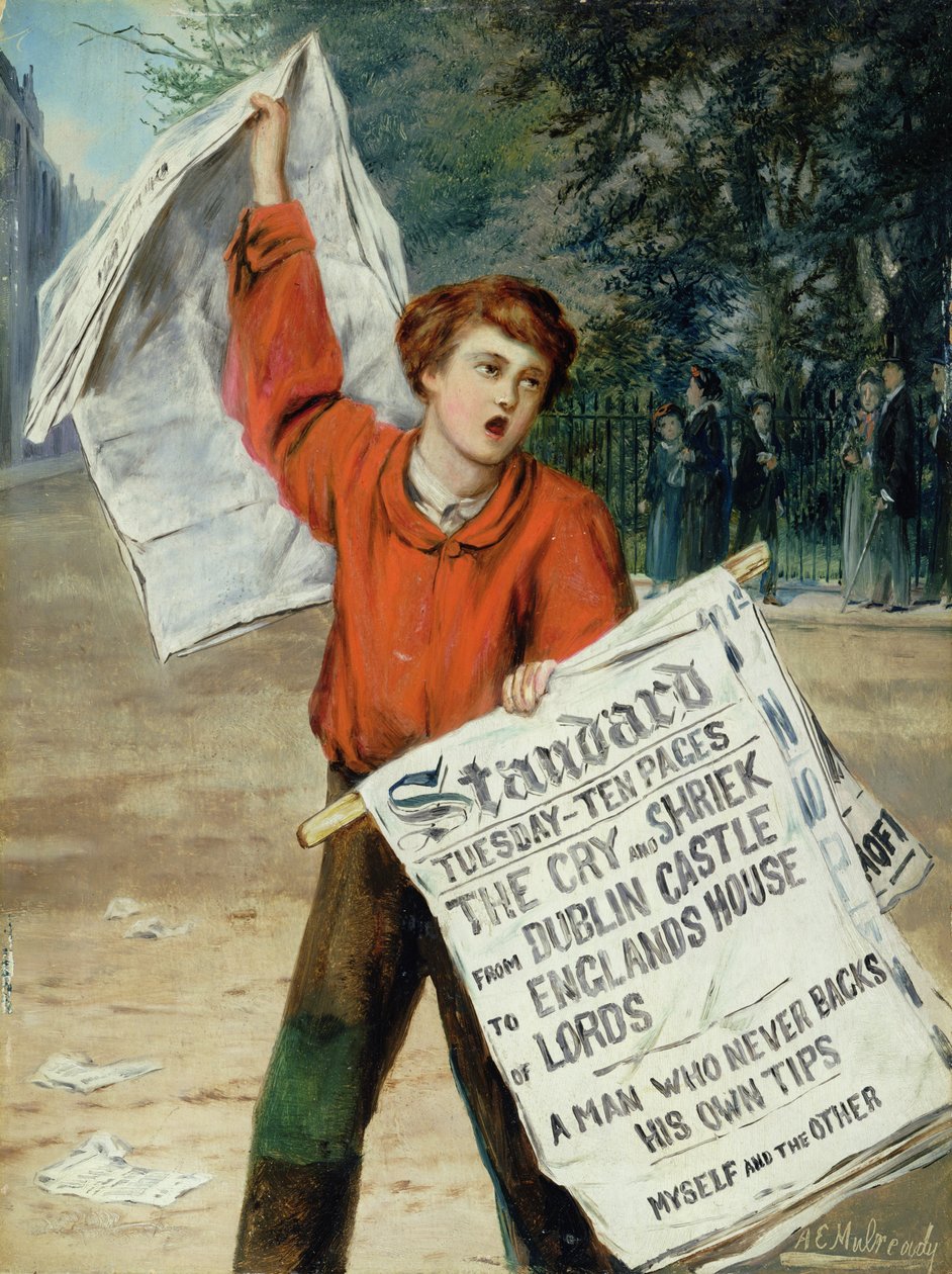 Newsboy alkotó: Augustus Edward Mulready