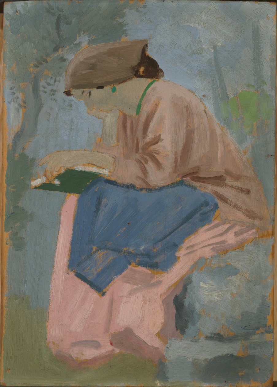 Olvasó nő – provence-i tanulmány alkotó: Augustus John