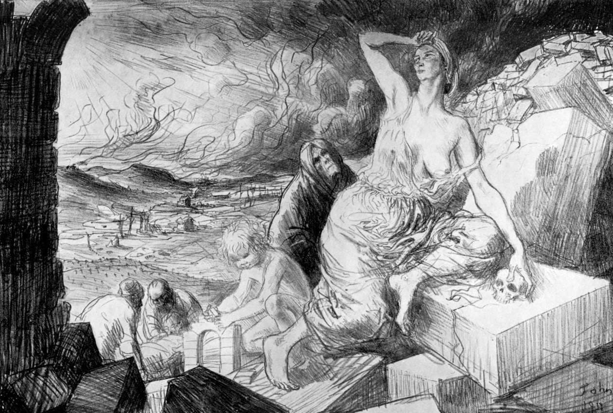 Hajnal, 1917, c1920 alkotó: Augustus John