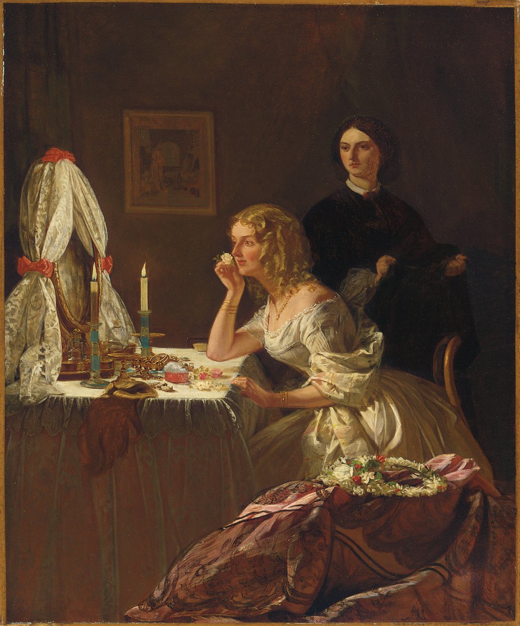 Egy fiatal hölgy a vécéjében alkotó: Augustus Leopold Egg