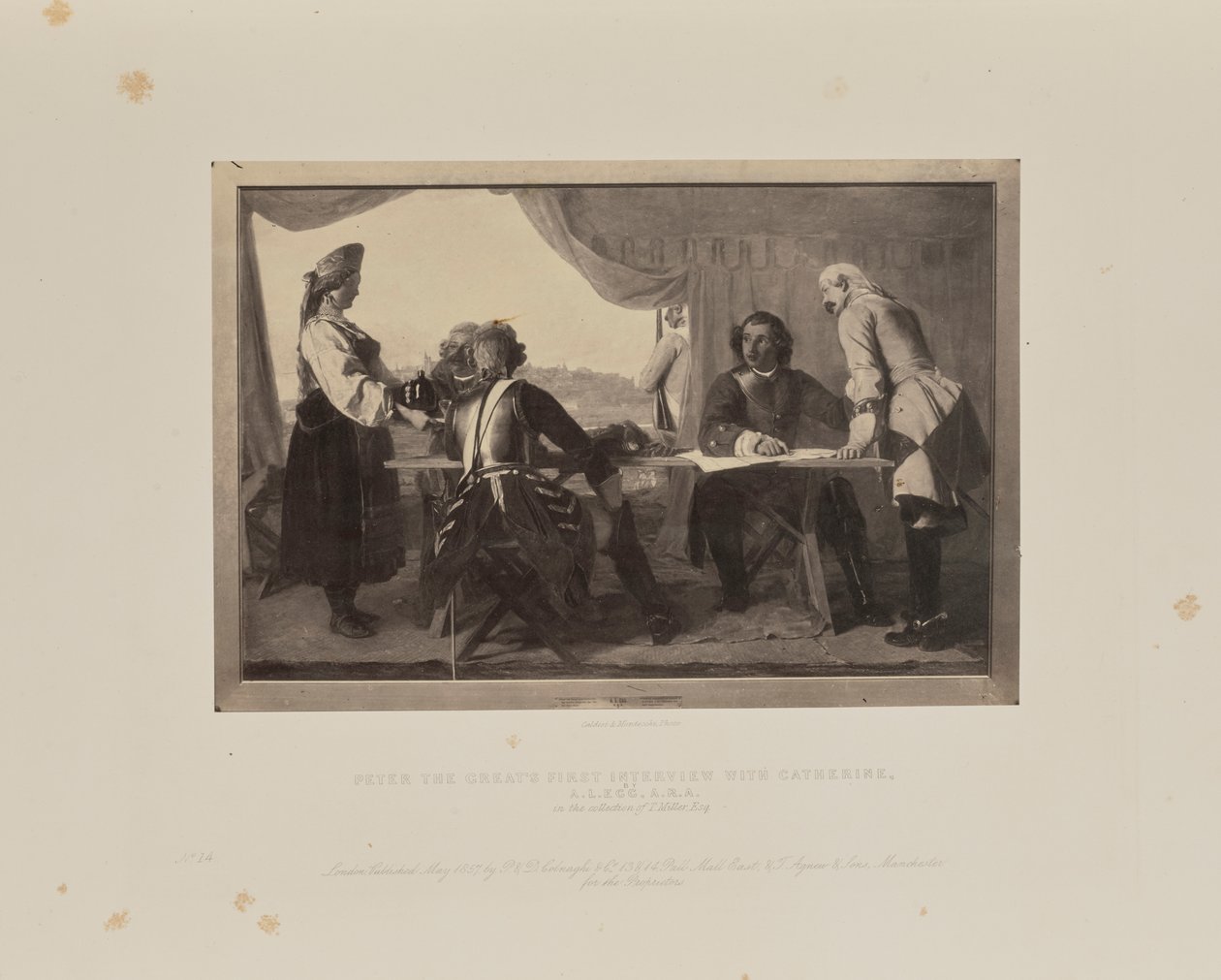 Nagy Péter első interjúja Katalinnal Nagy Péter Katalint látja a..., 1858-ban. alkotó: Augustus Leopold Egg