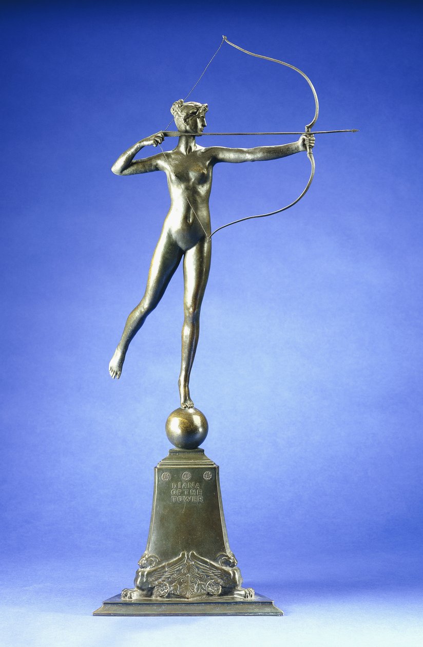 A torony Diánája", Egy bronzfigura, 1899 alkotó: Augustus Saint Gaudens