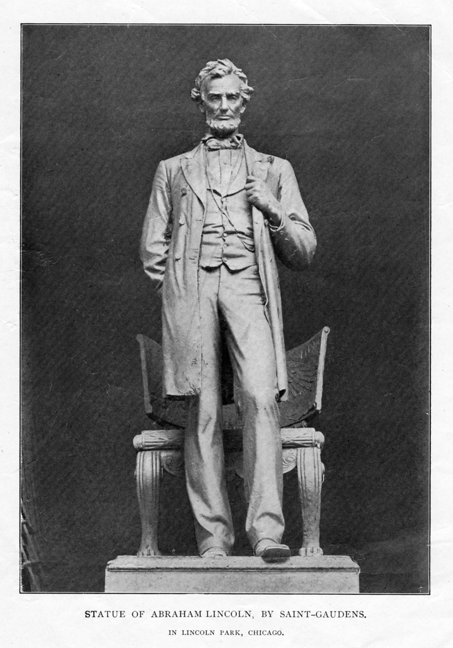 Abraham Lincoln szobra, Lincoln Park, Chicago, 1887 alkotó: Augustus Saint Gaudens