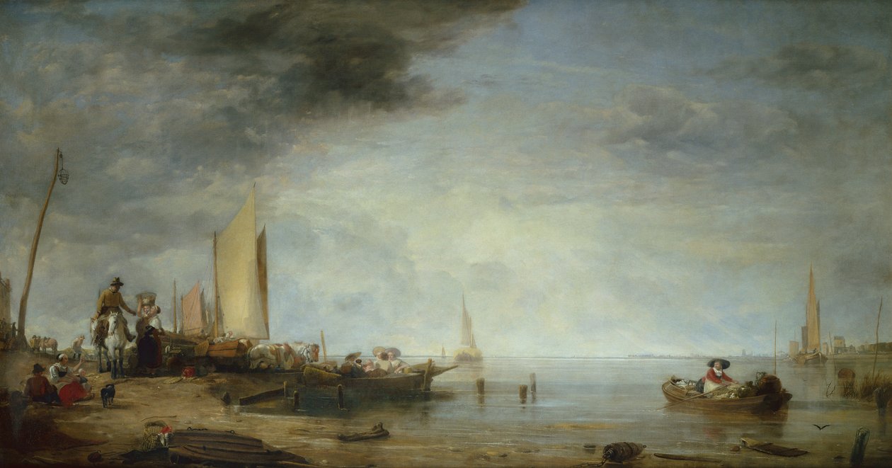 Dutch Market Boats, Rotterdam (olaj, vászon) alkotó: Augustus Wall Callcott