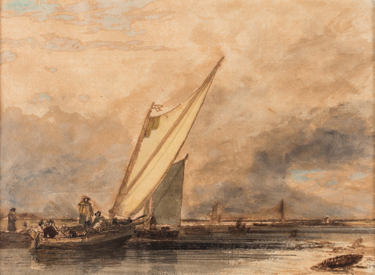 A Medwayen, dátum ismeretlen (akvarell, papír) alkotó: Augustus Wall Callcott