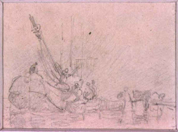 Kompozíciós tanulmányok (rajz) alkotó: Augustus Wall Callcott