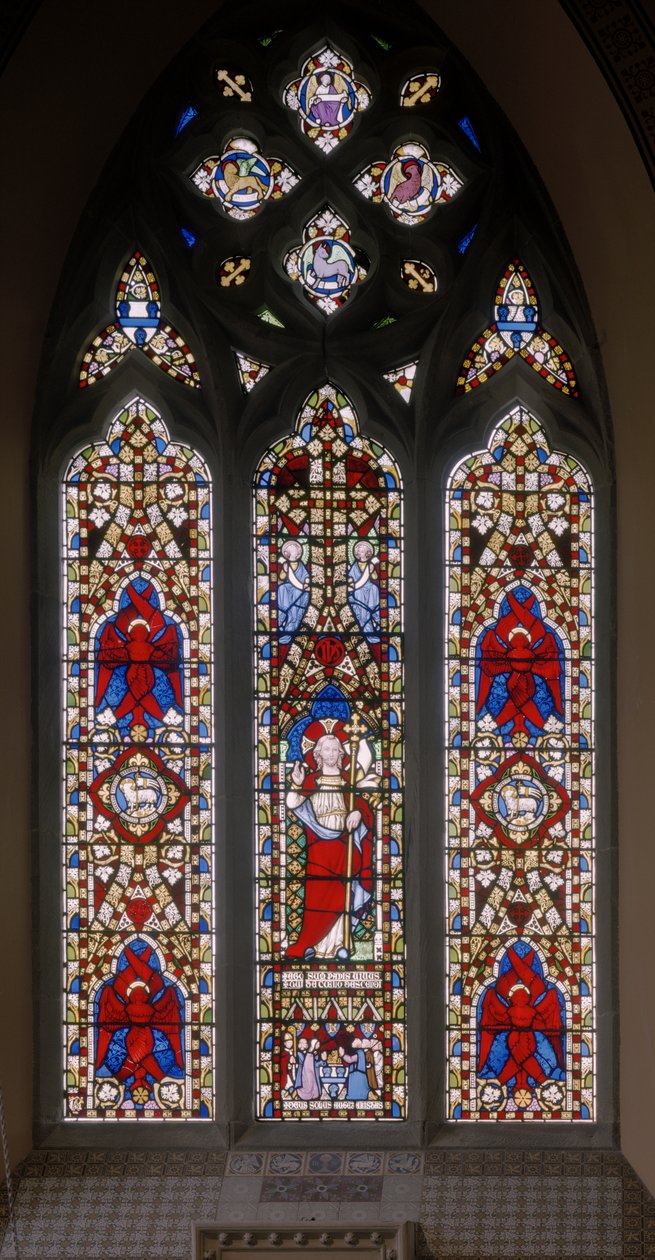 Krisztus Szeráfokkal, 1844 körül (festett üveg) alkotó: Augustus Welby Northmore Pugin