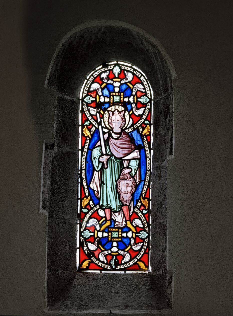 Dávid Góliát fejével, 1849 (festett üveg) alkotó: Augustus Welby Northmore Pugin
