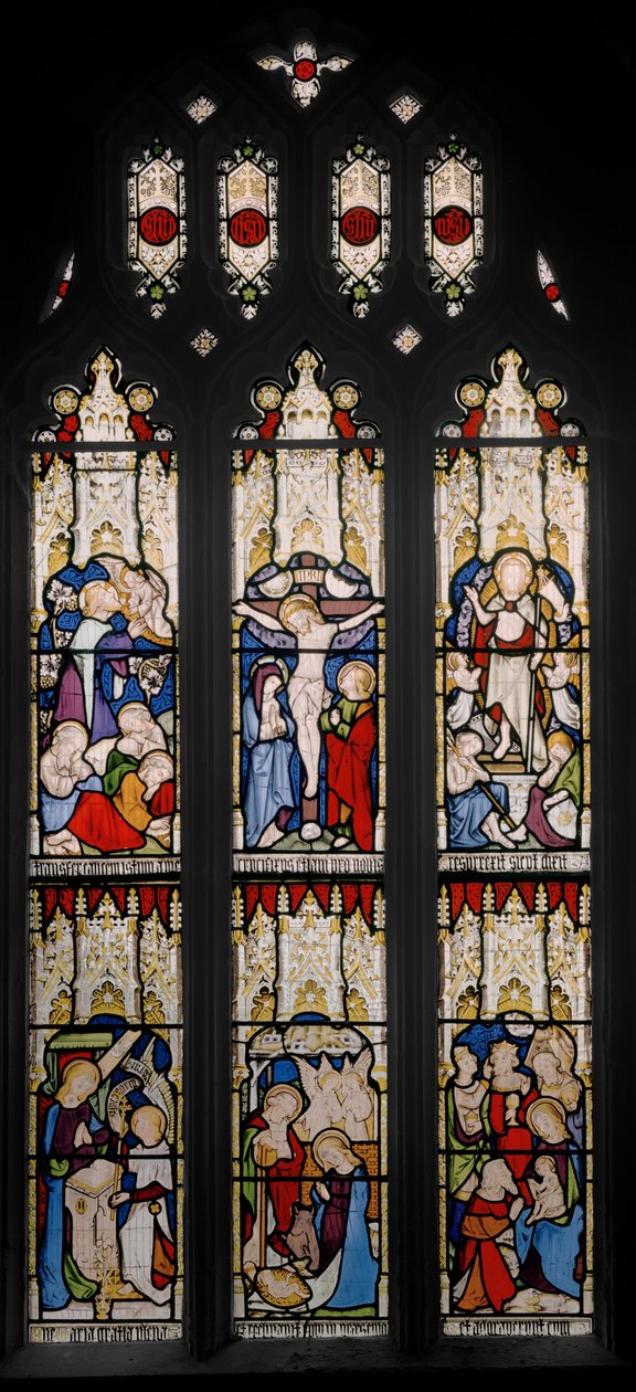 Események Krisztus és Szűz Mária életéből, 1851 (festett üveg) alkotó: Augustus Welby Northmore Pugin