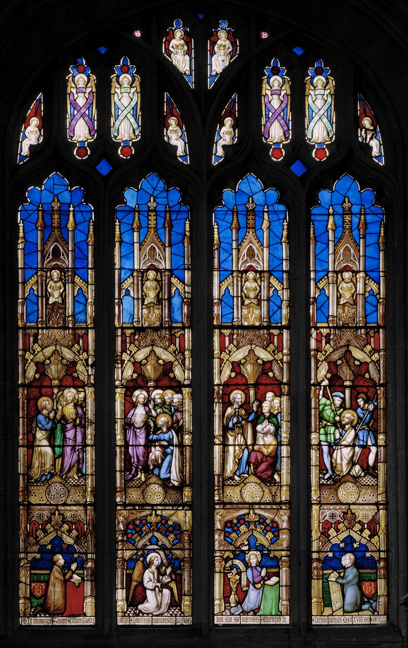 Események Szent Tamás apostol életében, 1843 körül (festett üveg) alkotó: Augustus Welby Northmore Pugin