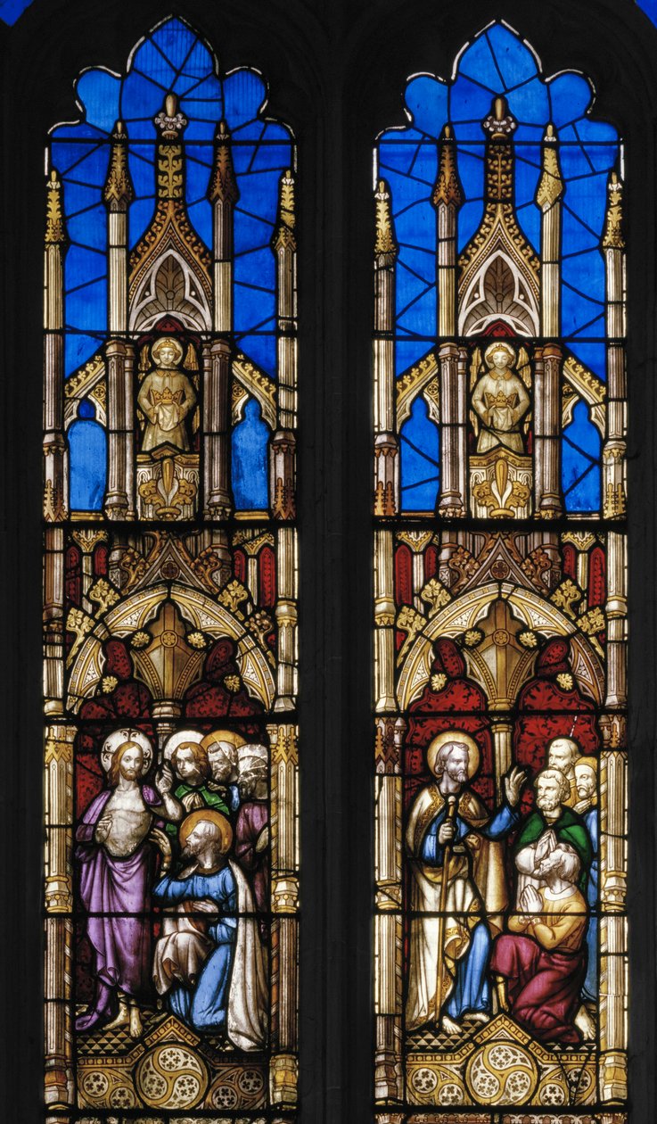 Események Szent Tamás apostol életében, részlet, 1843 körül (festett üveg) alkotó: Augustus Welby Northmore Pugin