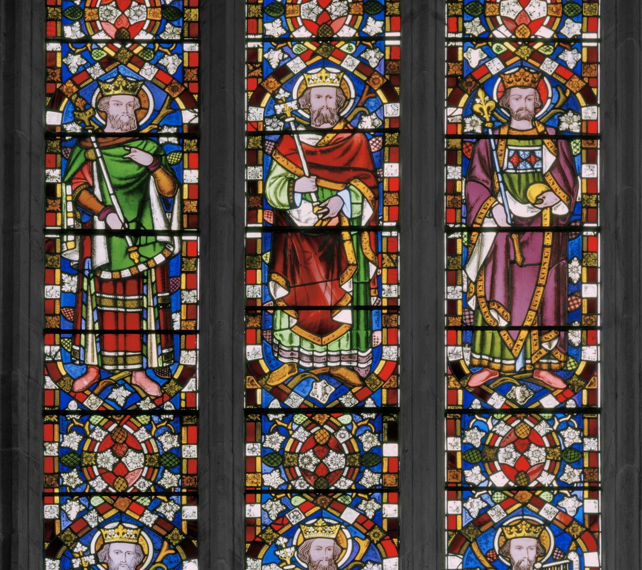 Jesse Tree, részlet, 1848 (ólomüveg) alkotó: Augustus Welby Northmore Pugin