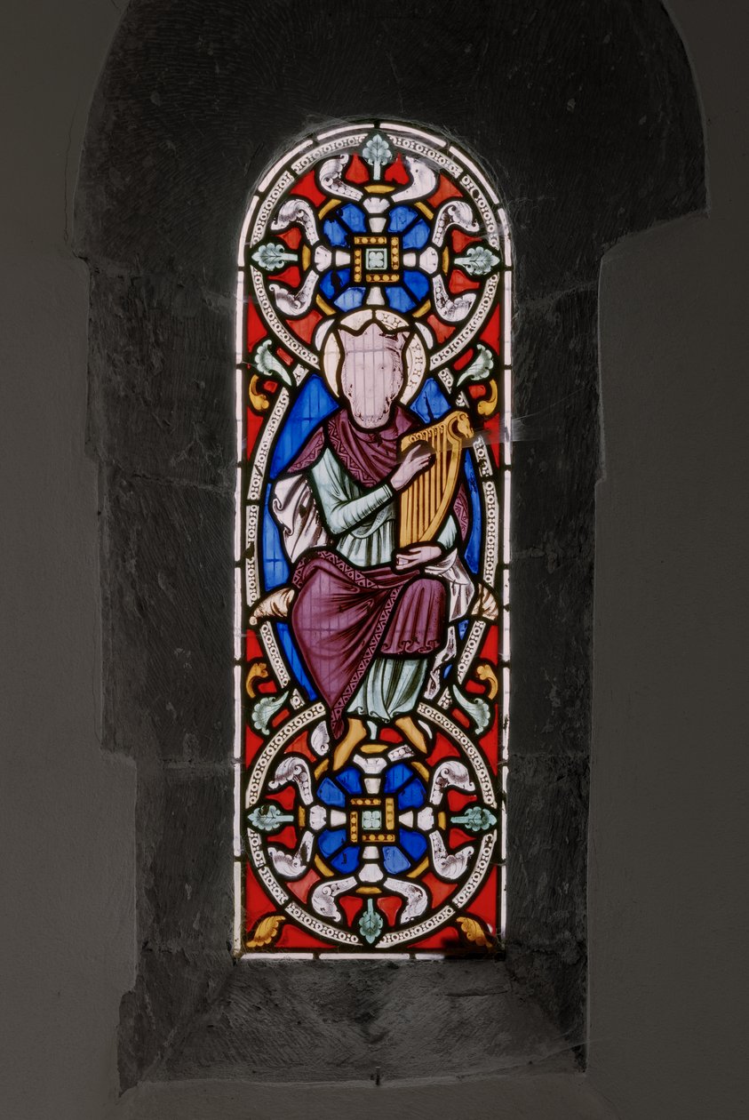 Dávid király, 1849 (festett üveg) alkotó: Augustus Welby Northmore Pugin