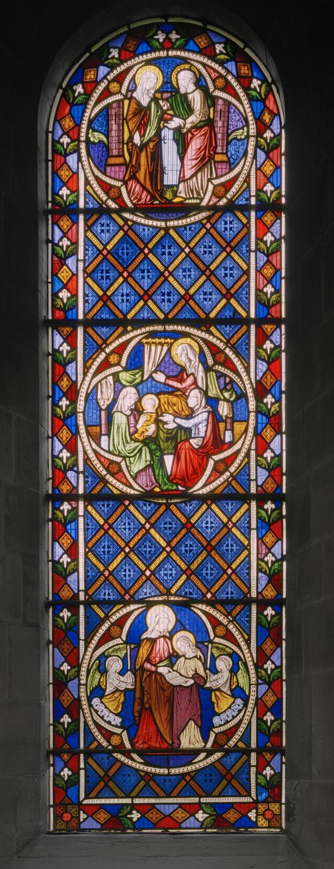Szent Anna élete, 1848 (ólomüveg) alkotó: Augustus Welby Northmore Pugin