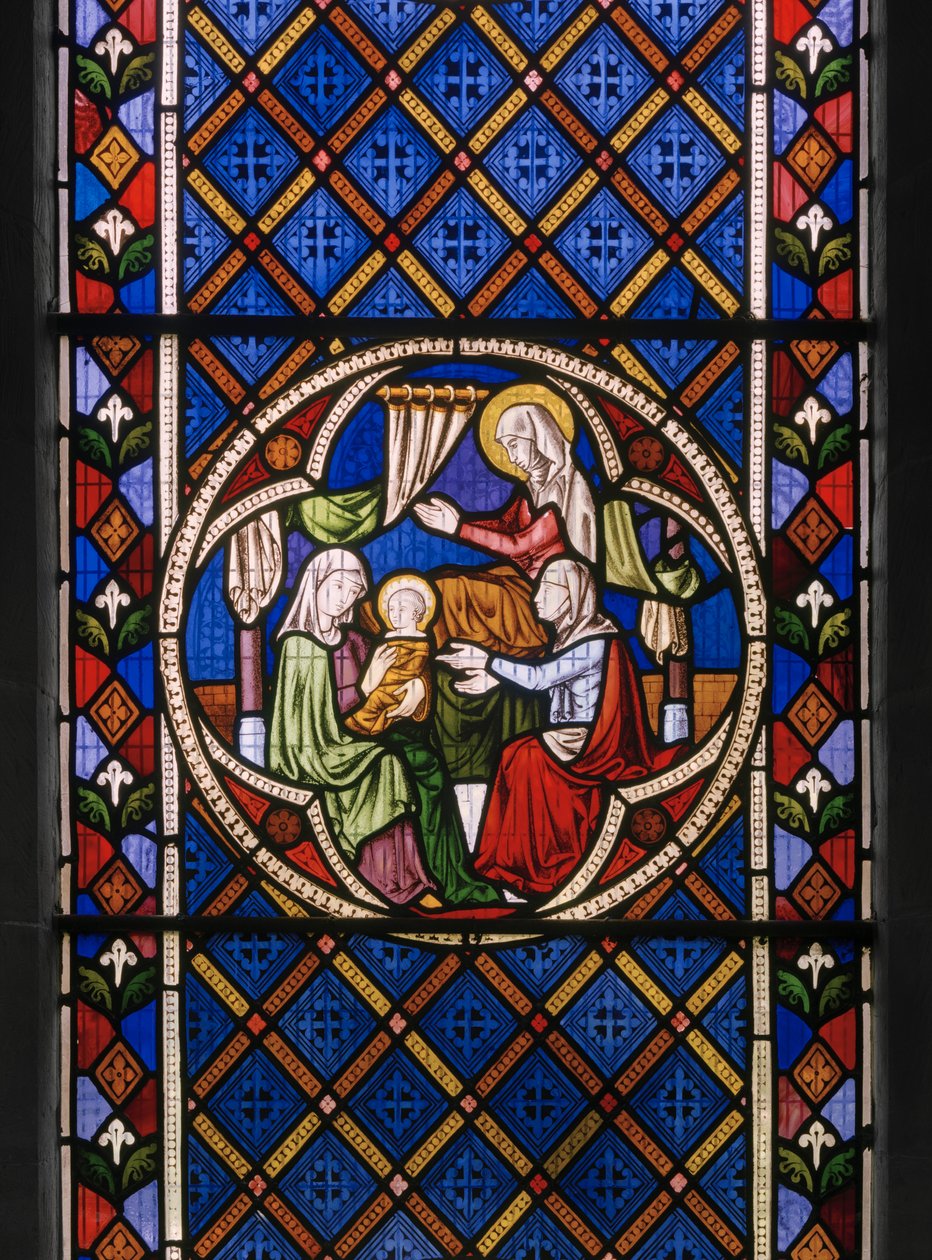 Szent Anna élete, részlet, 1848 (ólomüveg) alkotó: Augustus Welby Northmore Pugin