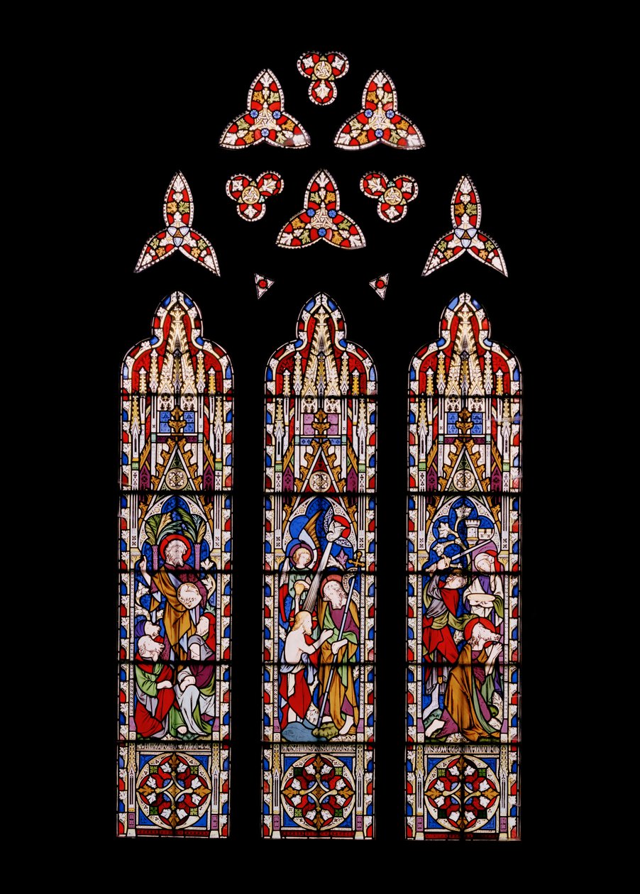 Keresztelő Szent János élete, 1852 (ólomüveg) alkotó: Augustus Welby Northmore Pugin