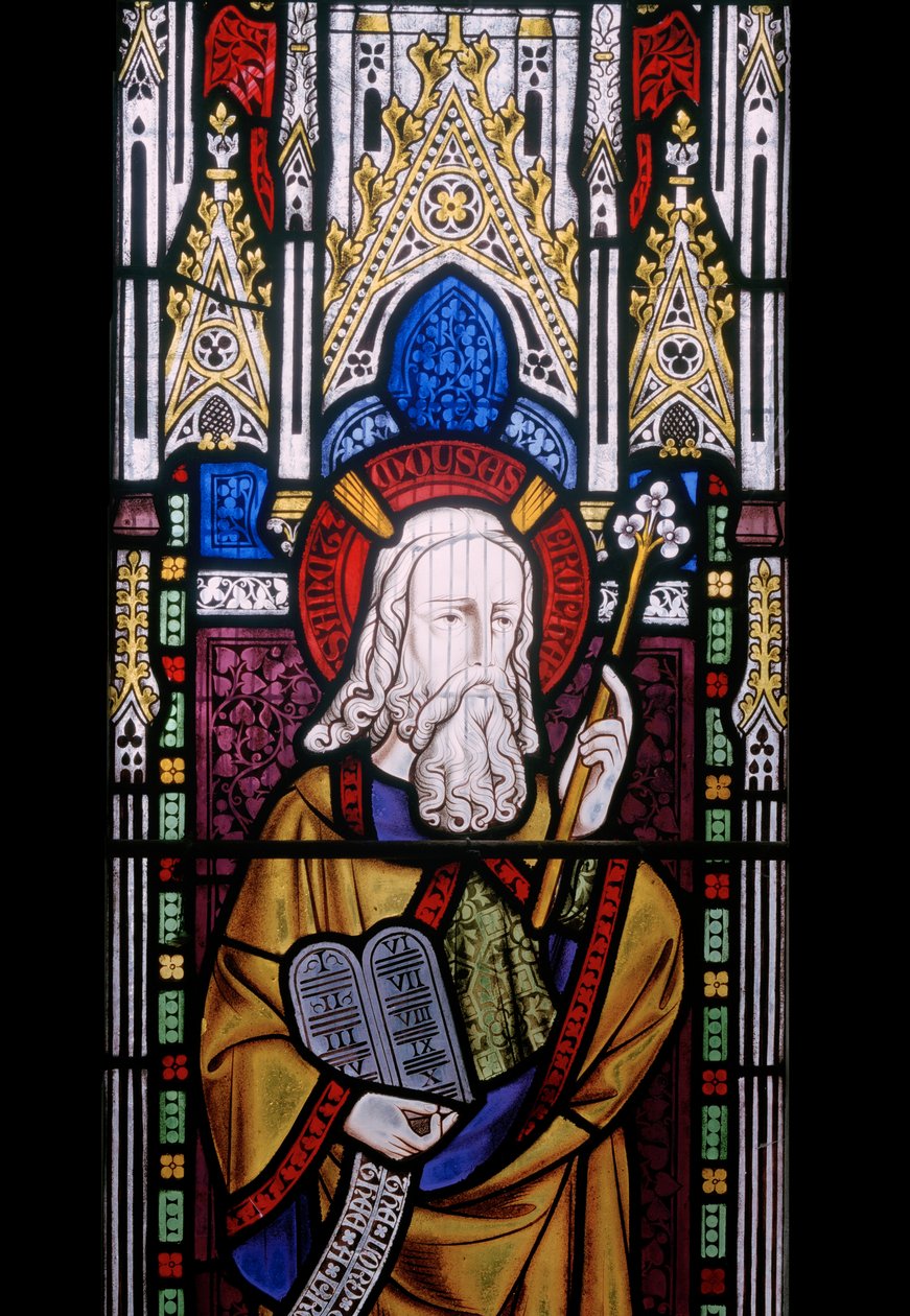 Mózes, 1850 (ólomüveg) alkotó: Augustus Welby Northmore Pugin