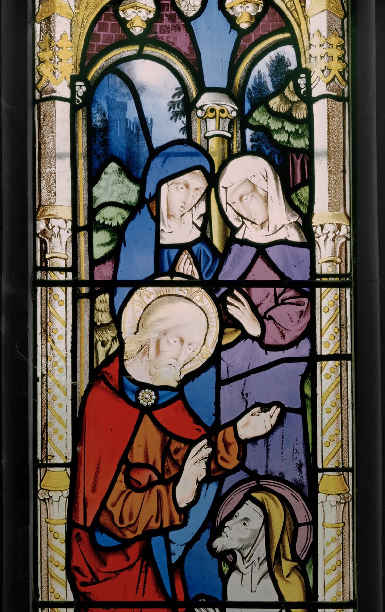 Lázár feltámasztása, részlet, 1851 (ólomüveg) alkotó: Augustus Welby Northmore Pugin