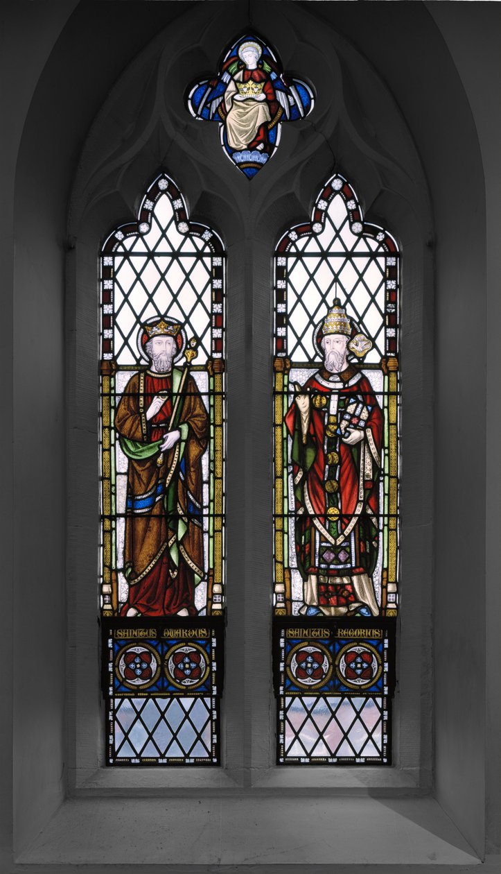 St. Edward és St. Gregory, 1848 (ólomüveg) alkotó: Augustus Welby Northmore Pugin