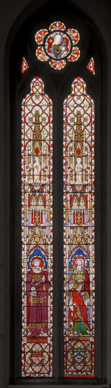 Assisi Szent Ferenc és Szent Tamás apostol, 1852 (ólomüveg) alkotó: Augustus Welby Northmore Pugin